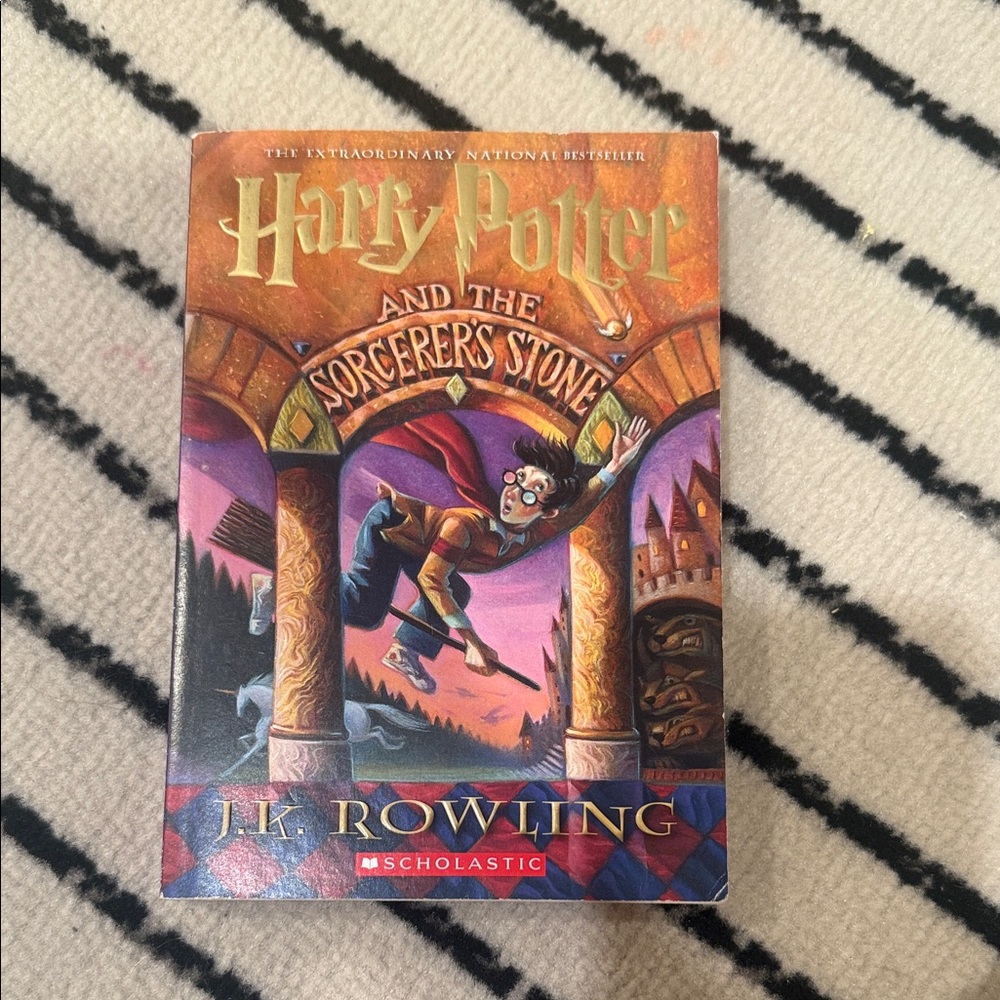 Scholastic Harry Potter Book with Red and Gold Cover